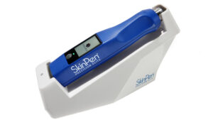 Close-up of the SkinPen® microneedling device used for professional collagen induction therapy