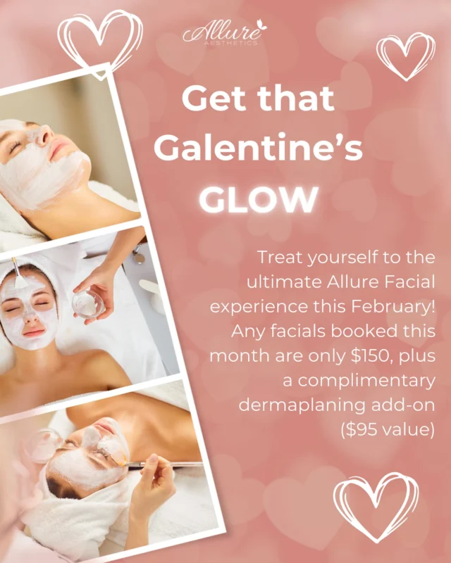 Self-care is better with your Galentines!  Tag at least three friends in this post and share to your story for a chance to win an Allure facial for yourself 💖✨