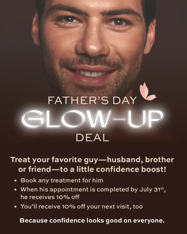 Give the gift of confidence this Father’s Day
Treat your favorite guy—dad, husband, brother, or friend to a little glow-up at Allure Aesthetics!

✨ Book any treatment for him
✨ He gets 10% off when he comes in by July 31st
✨ You get 10% off your next visit, too!

Because confidence looks good on everyone.

Call or DM us to book now — spots will go fast!