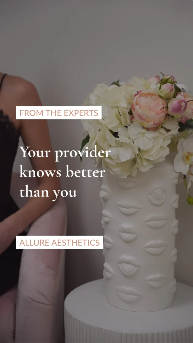 Your provider knows better than you…not because you don’t know your own face, but because we’re looking at something different than you are. You see the photo, we see which muscle made it look that way.

Every appointment at Allure includes a full face and neck evaluation. Not just the one area that’s bothering you, the whole picture, because the parts affect each other more than most people expect. We’ll suggest treating what’s necessary to make sure everything looks lifted & tight 💕

Save this for your next appointment!

#medicalaesthetics #aestheticnurse #injectables #kingofprussiapa #phillyaesthetics